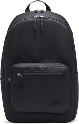 Nike Heritage Eugene Unisex School Backpack (23L) Black Triple Tech DB3300-010 • $64