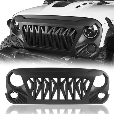 Matte Black Gladiator 2nd Gen Grille Replacement For 2007-2018 Jeep Wrangler JK • $84.46