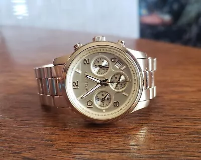 Michael Kors Runway Mk5055 Gold Quartz Chronograph Watch  • $40