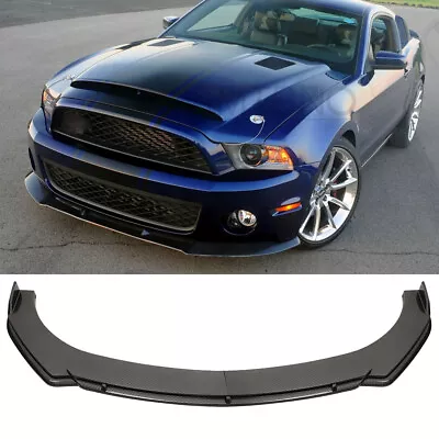 Carbon Front Bumper Lip Chin Spoiler Splitter For Ford Mustang GT Shelby GT500 • $99.29