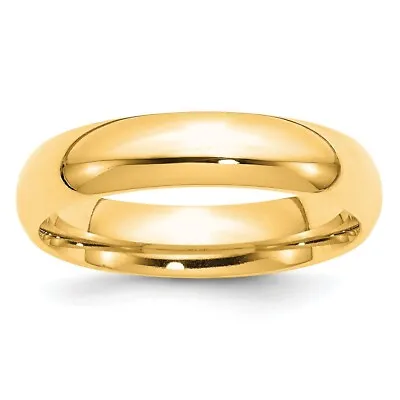 10k Yellow Gold 5mm Wedding Band Ring Gift For Men Size 12 • $712