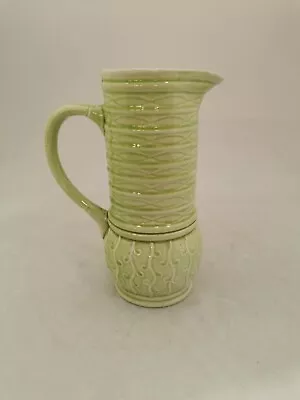 Royal Art Pottery Longton Ribbed Green Vase (AN_7217) • £12