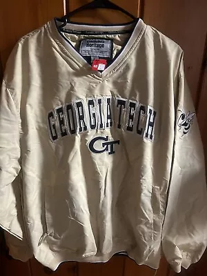 Vintage NWT Campus Heritage Georgia Tech Windbreaker Mens Long Sleeve Pullover L • $24.99