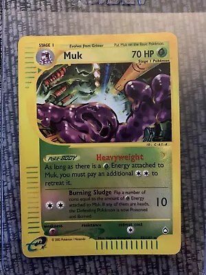 Muk 23/147 Aquapolis Reverse Holo Rare Near Mint Pokémon Card • £13