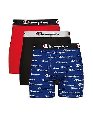 Champion Boxer Brief 3 Pack Everyday Comfort Wicking Cotton Stretch Tagless S-2X • $24