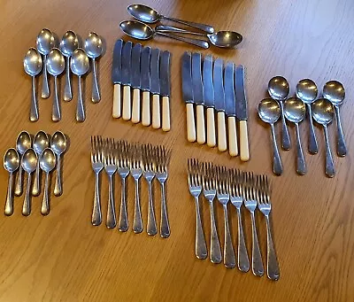 Vintage 45 Piece 1954 Walker And Hall Silver Plated 6 Place Settings Cutlery Set • £9.99