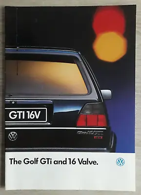 VW Golf GTi & GTi 16V Mk2 Brochure 1989 - Big Bumper • $37.32