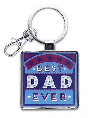 Best Dad Little Wishes Metallic Keyring Lovely Birthday Christmas Gift Idea • £2.99