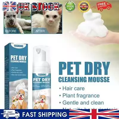£6.09 • Buy Universal Dry Pet Shampoo No Rinse Cleaner Cat Dry Shampoo For Home Pet Products