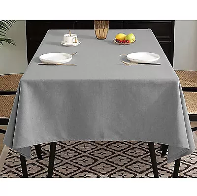 PEVA Vinyl Tablecloth With Flannel Backing Table Cover Waterproof Spill-Proof • $11.99