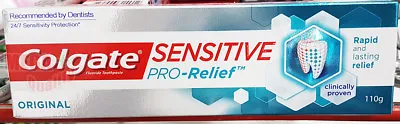 Colgate Sensitive Pro-Relief ORIGINAL Fluoride Toothpaste Health Whiten 110g. • £14.59
