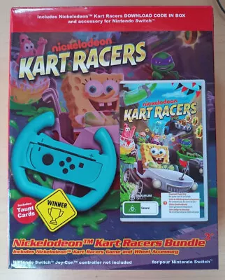 Nickelodeon Kart Racers Bundle Nintendo Switch Download Code W/ Wheel Accessory • $35