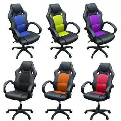 Sport Racing Gaming Chair Car Seat Office Armchair Executive Computer Desk Chair • £47.99