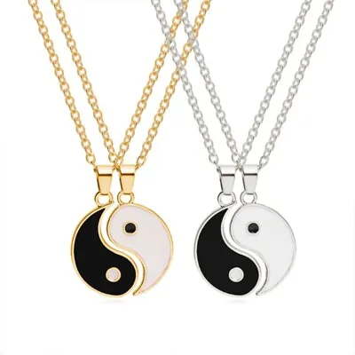 Yin Yang BFF Couples Pendant Necklace Chain For Women Mens Personalized Necklace • $2.99