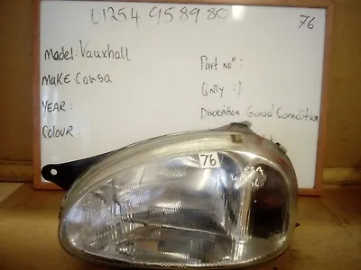 2000 Vauxhall Corsa B Passenger Side Front Headlight • £20