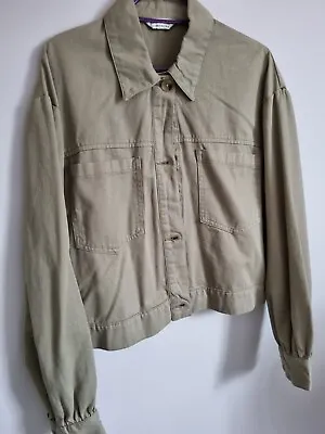 £12 • Buy Miss Selfridge Beige Khaki Safari Jacket Shirt - Size 10