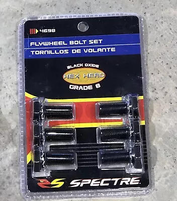 Spectre 4698 Ford/Chevy Flywheel Bolt &Washer Set 7/16 -20 X 1  Grd8 Black Oxide • $12.89
