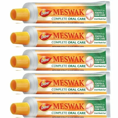 5 X Dabur Meswak Tooth Paste 100gm Ayurvedic Extract Of Miswak Plant • $16.19