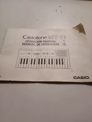 Casiotone MT-11 Original Operation Manual • $10.25