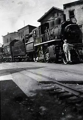 DH Delaware & Hudson Steam Locomotive #817 W/ Crane - Vintage Railroad Negative • $29.45