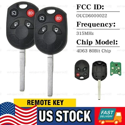 2X 4X Replacement For 2012-2014 2015 2016 2017 2018 Ford Escape Key Fob Remote • $54.06