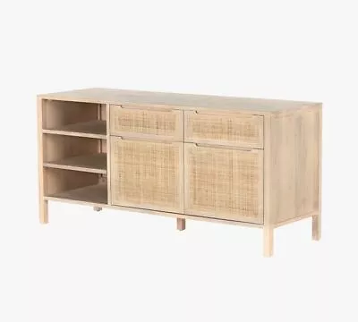 Handmade Indian Cane Mango Wood TV Media Console Table (Visit Store) • $2695