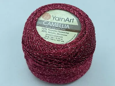 Burgundy Pink Metallic Braid Thread XStitch 20gr YarnArt Camellia #52257 • $2.59