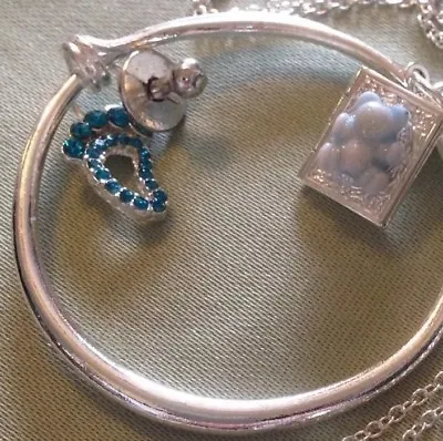 Blue Ted LocketSter Sil 18”Chain&bangle Set. • £10.99