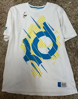 Nike Sportswear Mens Size L White N7 KD Kevin Durant Graphic T-Shirt (E7) • $17.99