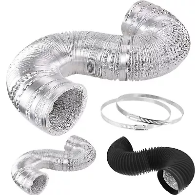 4/6/8 Inch Aluminum Ducting Dryer Vent Hose HVAC Exhaust Foil Non-Insulated • $16.45