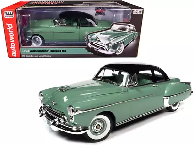 AutoWorld 1:18 1950 Oldsmobile Rocket 88 Diecast Model Car Alder Green AMM1280 • $84.95