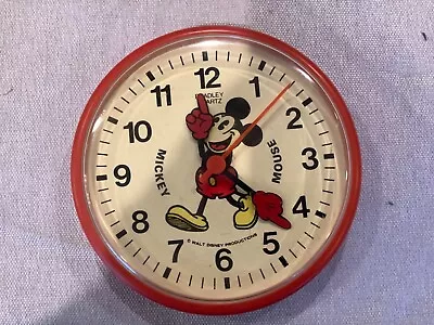 Vintage Bradley Quartz Mickey Mouse Wall Clock Walt Disney Productions • $25