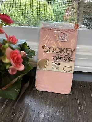 Vintage Jockey For Her Panties NIP Brief Pink Size 6 Cotton Old Stock 1980s • $34.18