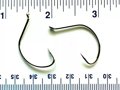100 GT 2X Nickel Wide Gap Hollow Point Kahle Fish Hooks Size 4 - Kahle Hooks • $10.49