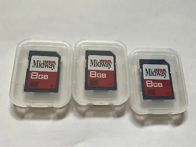 Lot Of 3pcs 8gb USA Midway SDHC MEMORY CARDS NIKON CANON CAMERAS • $7.99