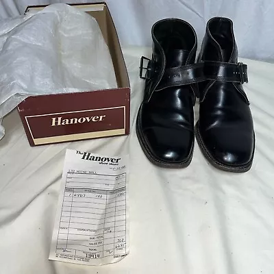 Vtg Hanover LB Sheppard Guard Boots 9.5 D/B George Chukka Monk Strap EUC • $60