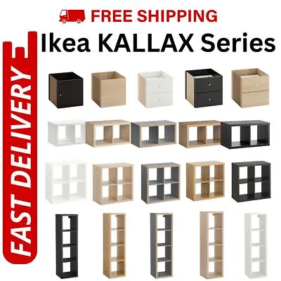 Ikea Bookcase Kallax Storage Unit Drawers Cube Storage Unit All Colours • £55.99