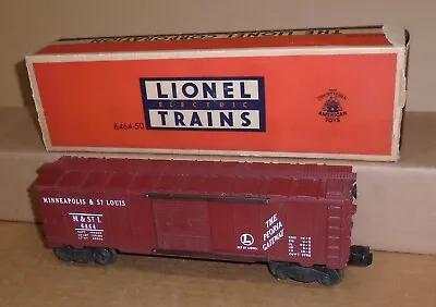 % Lionel O Gauge Trains .. Vintage  Minneapolis & St. Louis Boxcar #6464  W/ Box • $17.99