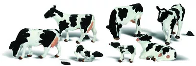 Woodland Scenics O Scale Scenic Accents Figures/Animal Set Holstein Cows (7) • $23.99