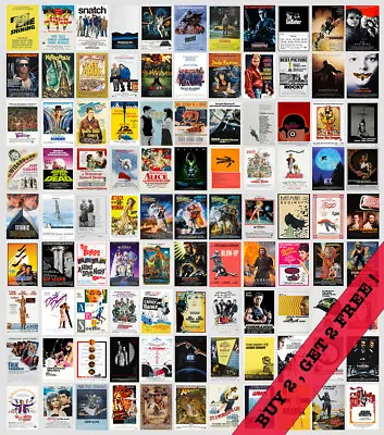 Classic Movie Film Posters Poster Prints A4 - A3 Prints 280GSM Satin Photo Paper • £3.99