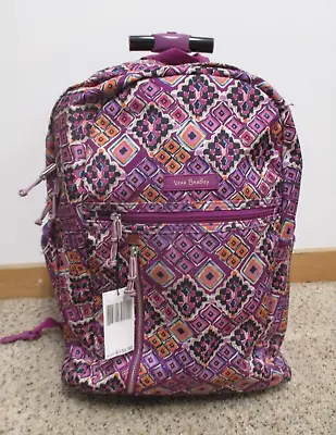 Vera Bradley  Lighten Up Large Rolling Backpack Luggage DREAM DIAMONDS • $99.95
