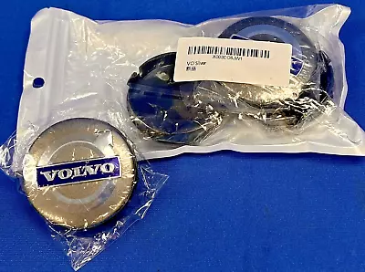 SET OF 4 - Volvo Logo Center Caps - Silver/Blue - New • $19.99