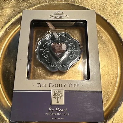 The Family Tree By Heart Photo Holder Ornament Glass & Metal  2002 • $8.95