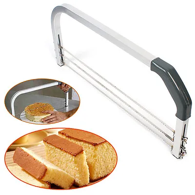 3 Blade Adjustable Interlayer Cake Cutter Slicer Leveler Industry Standard New • £31.93