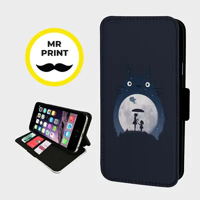 £9.77 • Buy MY NEIGHBOUR TOTORO MOON - Faux Leather Phone Flip Cover - Fits Iphone & Samsung