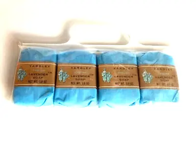 Vintage YARDLEY English Lavender Soap 4 Cakes 3 Oz Each - Free Shipping • $30.75