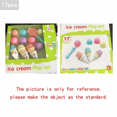 £10.19 • Buy Kids Kitchen Ice Cream Play Set Pretend Play Cones Scoops Food Toy Playset 17pcs