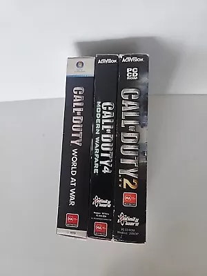 Call Of Duty PC Games Bulk Lot Bundle Of 3 Shooter War Games Modern Warfare • $35