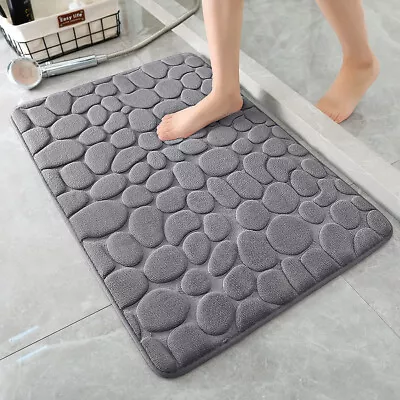 Super Water Absorbent Soft Memory Foam Bath Mat Non-Slip Bathroom Shower Rug • $17.98