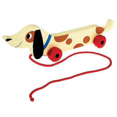 £12.95 • Buy Rex London CHARLIE THE SAUSAGE DOG WOODEN PULL ALONG TOY 